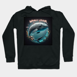 Wonderful whale art for whale lover Hoodie